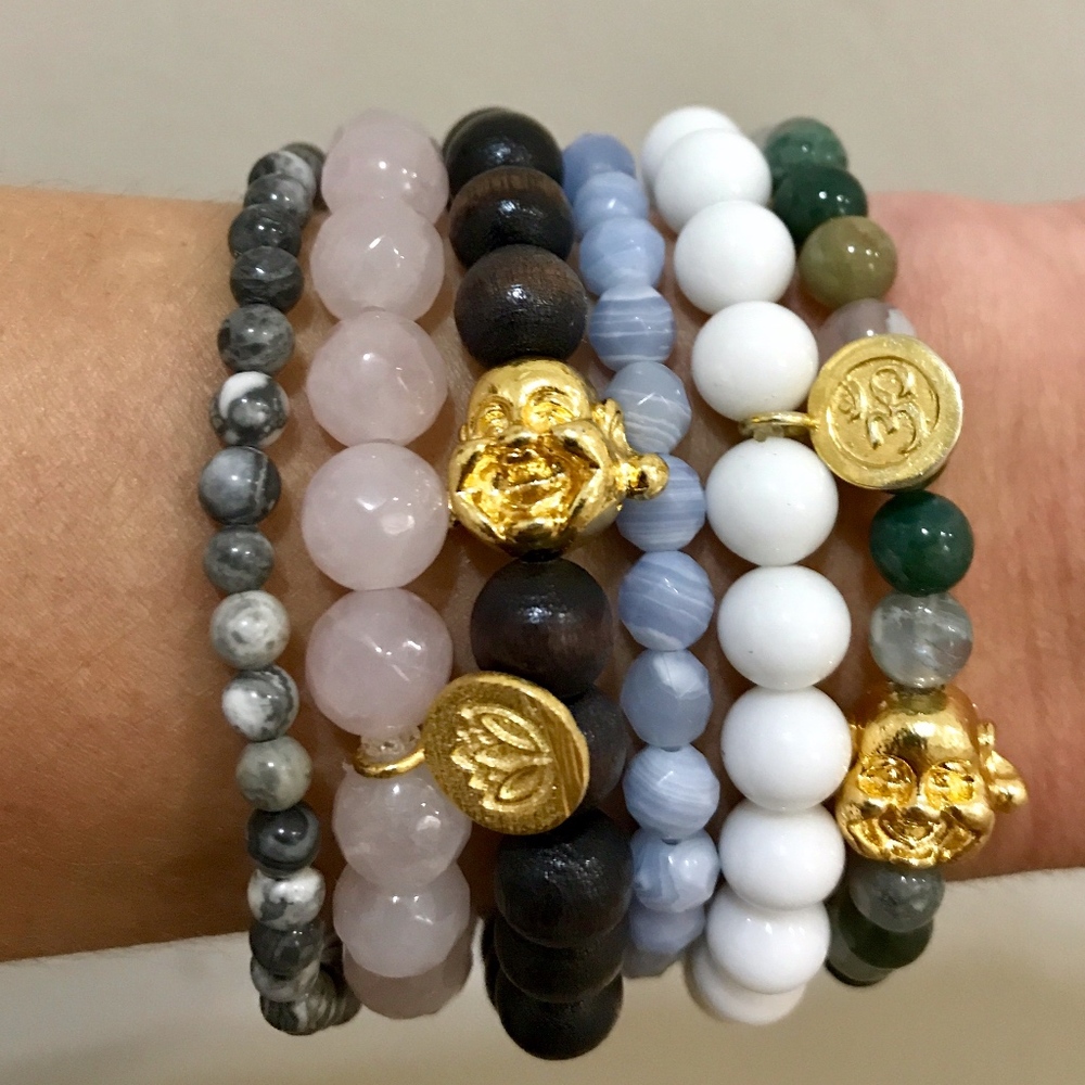 Gemstone Stretch Bracelets (Assorted) - image 1